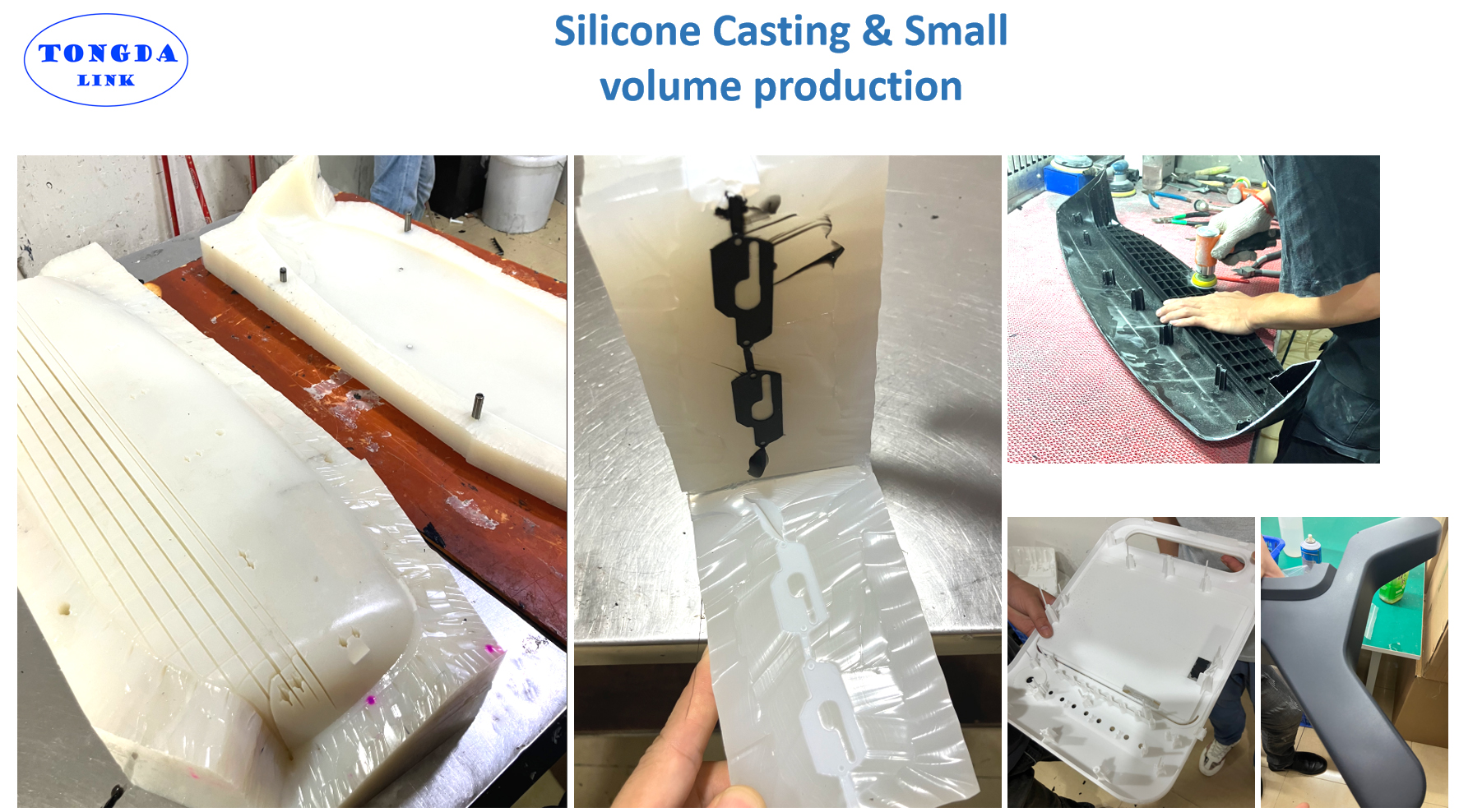 TONGDA LINK offers specialized silicone casting capabilities, which are essential for producing high-quality, flexible silicone parts with intricate designs and superior performance. The company uses advanced techniques and state-of-the-art equipment to provide precise and reliable silicone casting solutions for a variety of industries, such as automotive, electronics, medical, toys, and consumer goods.