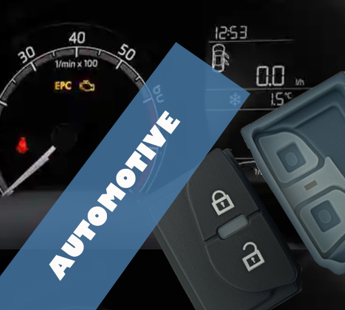automotive buttons production-- overmolding application