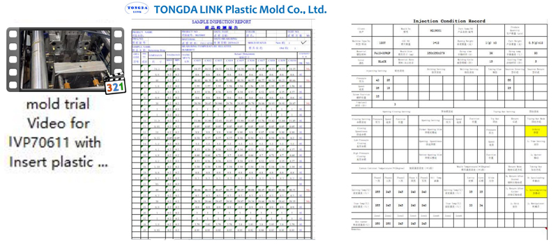 With every mold, our customer receive full trial run documentation
