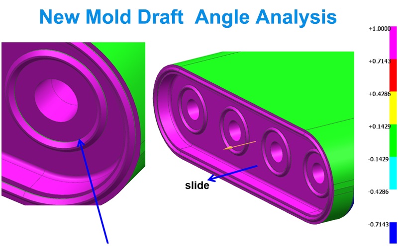 plastic mold draft angle design