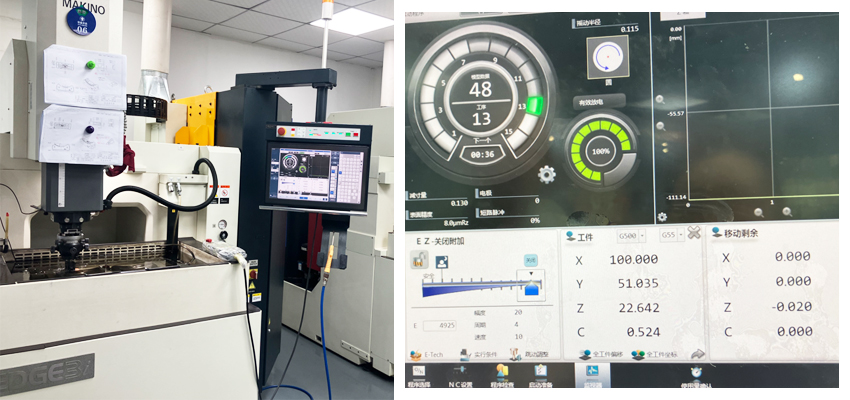 Makino EDGE3i 4 axis EDM mirror machining